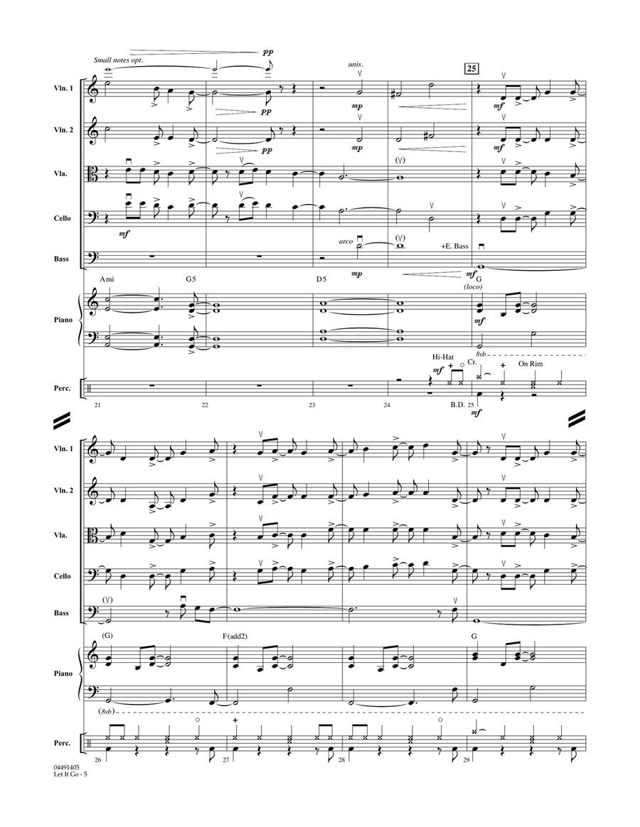 Let It Go - Conductor Score (Full Score) Orchestra scores gallery preview page 4
