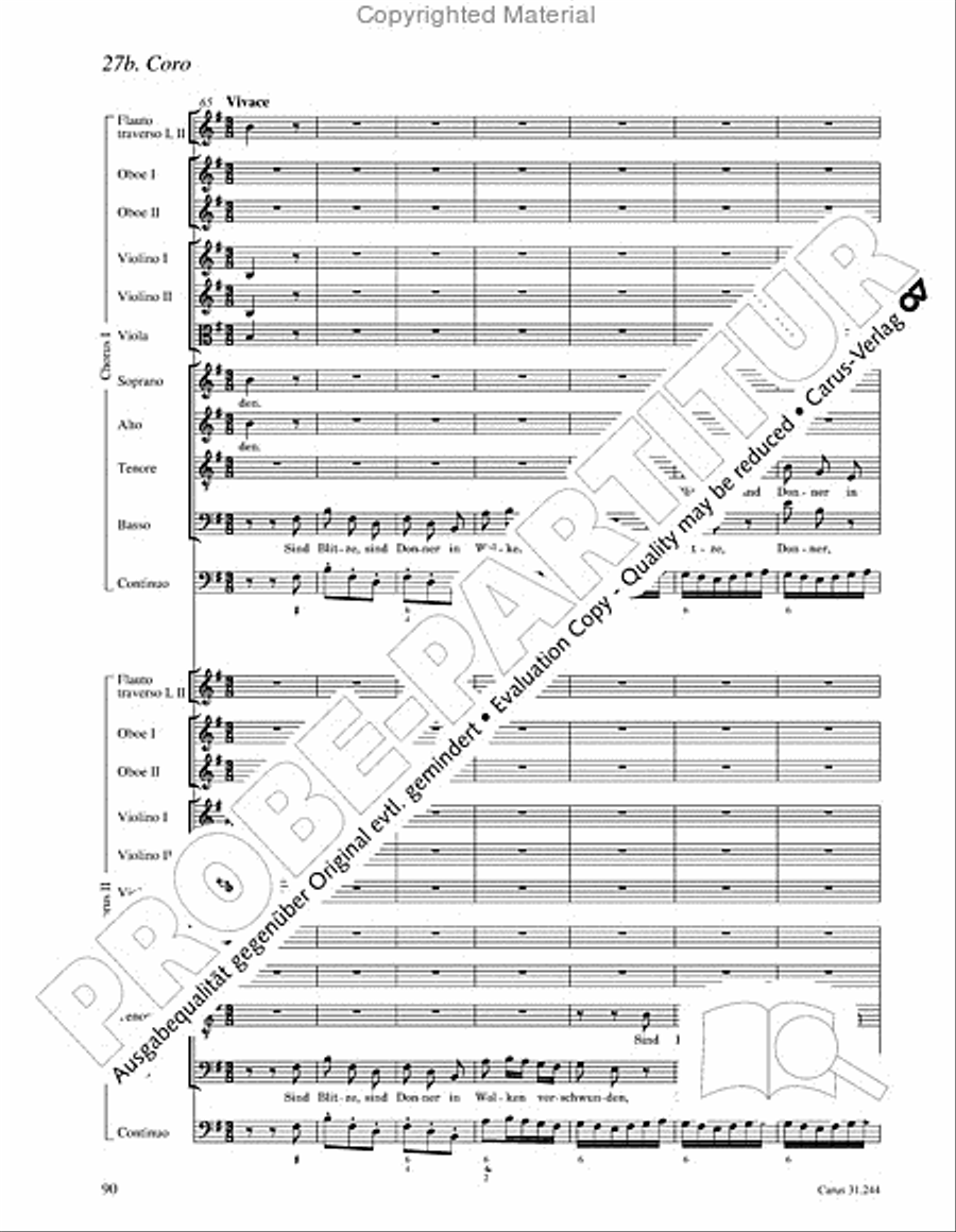 St. Matthew Passion (Matthaus-Passion) 4-Part scores gallery preview page 92