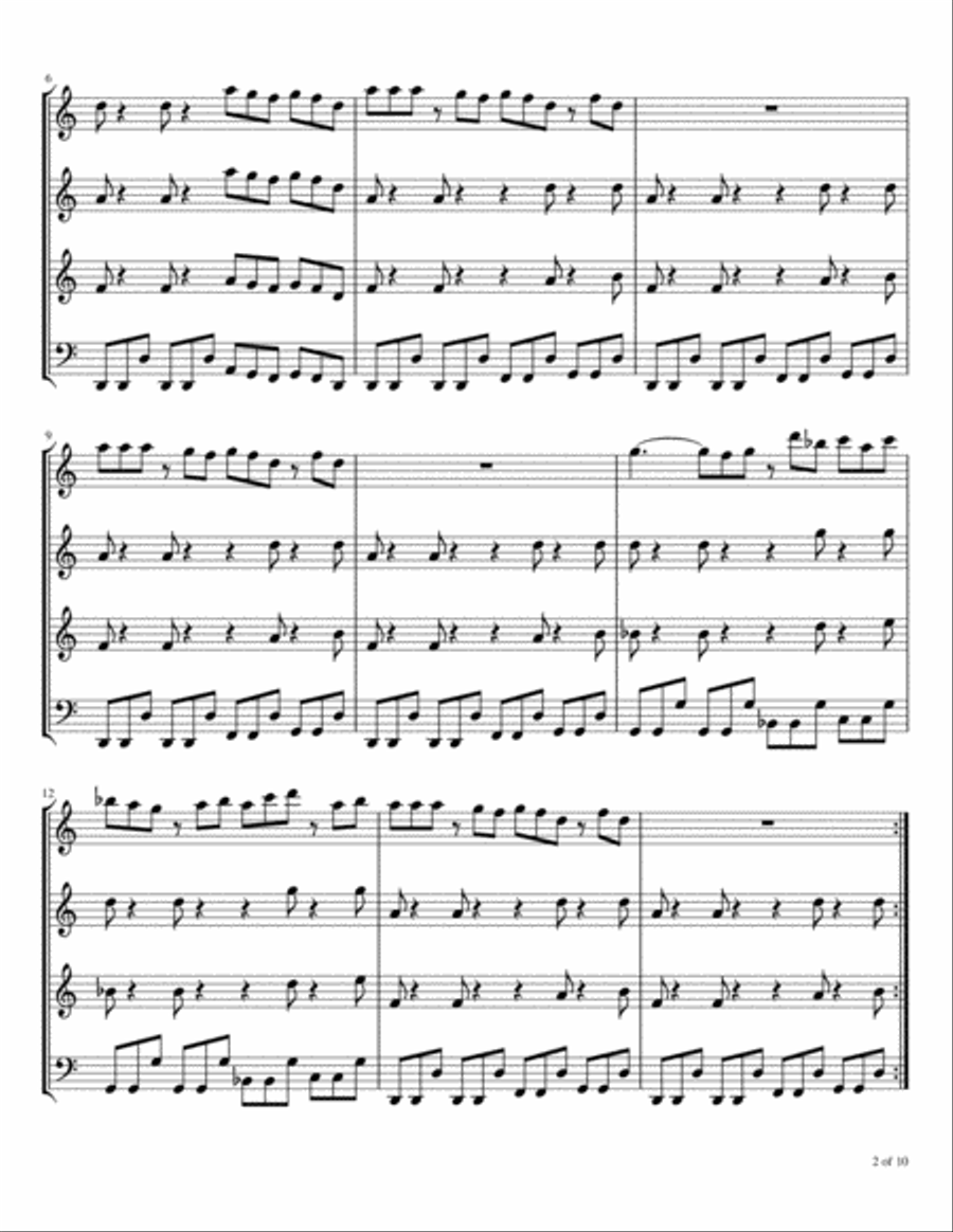 Quartet #3 Woodwind Quartet scores gallery preview page 3
