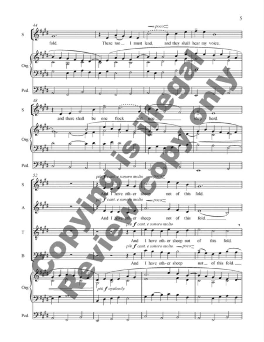 The Shepherd Motets: 2. I Am the Good Shepherd 4-Part scores gallery preview page 13