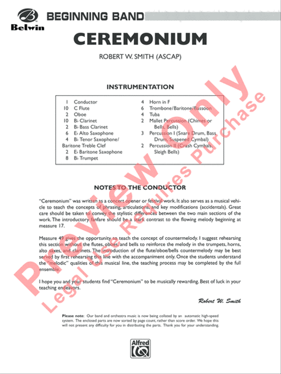 Ceremonium Concert Band scores gallery preview page 2