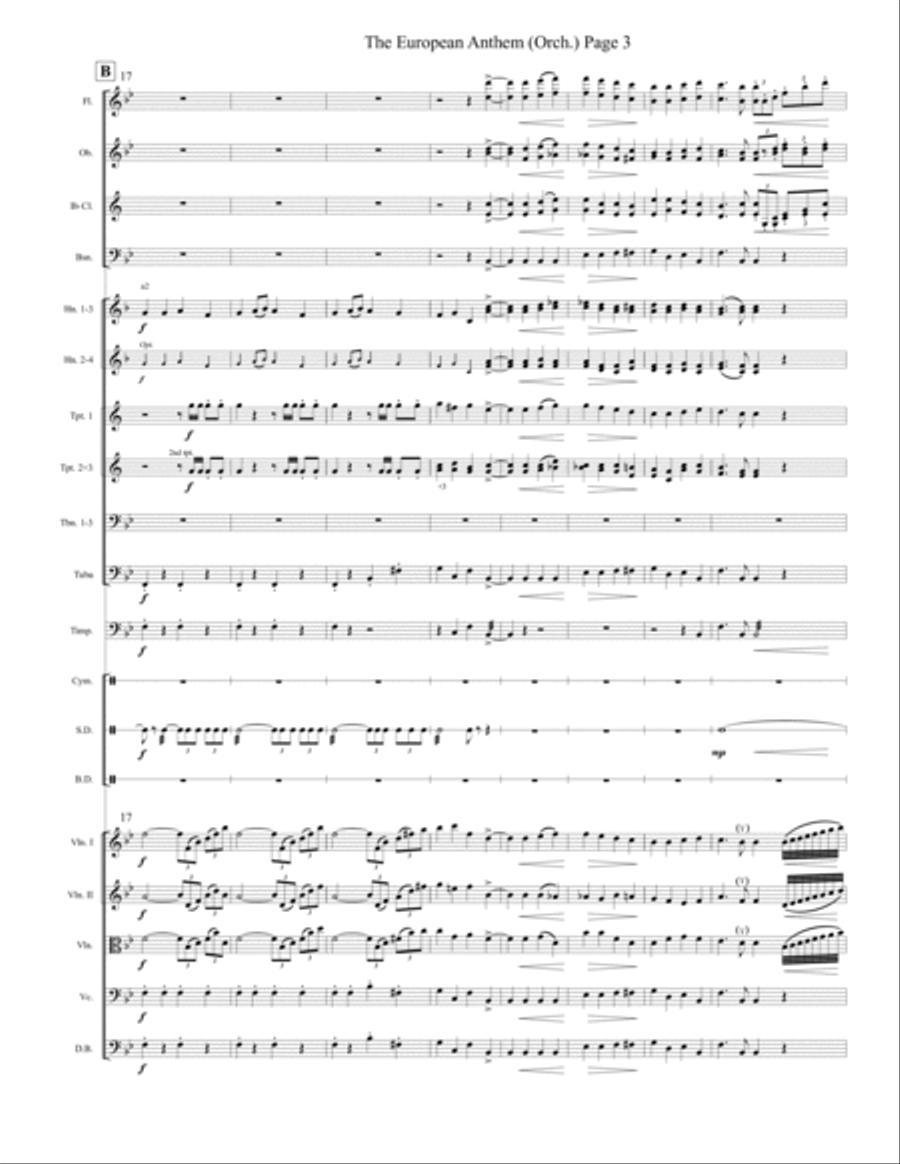 The European Anthem (Full Orchestra) Full Orchestra scores gallery preview page 4