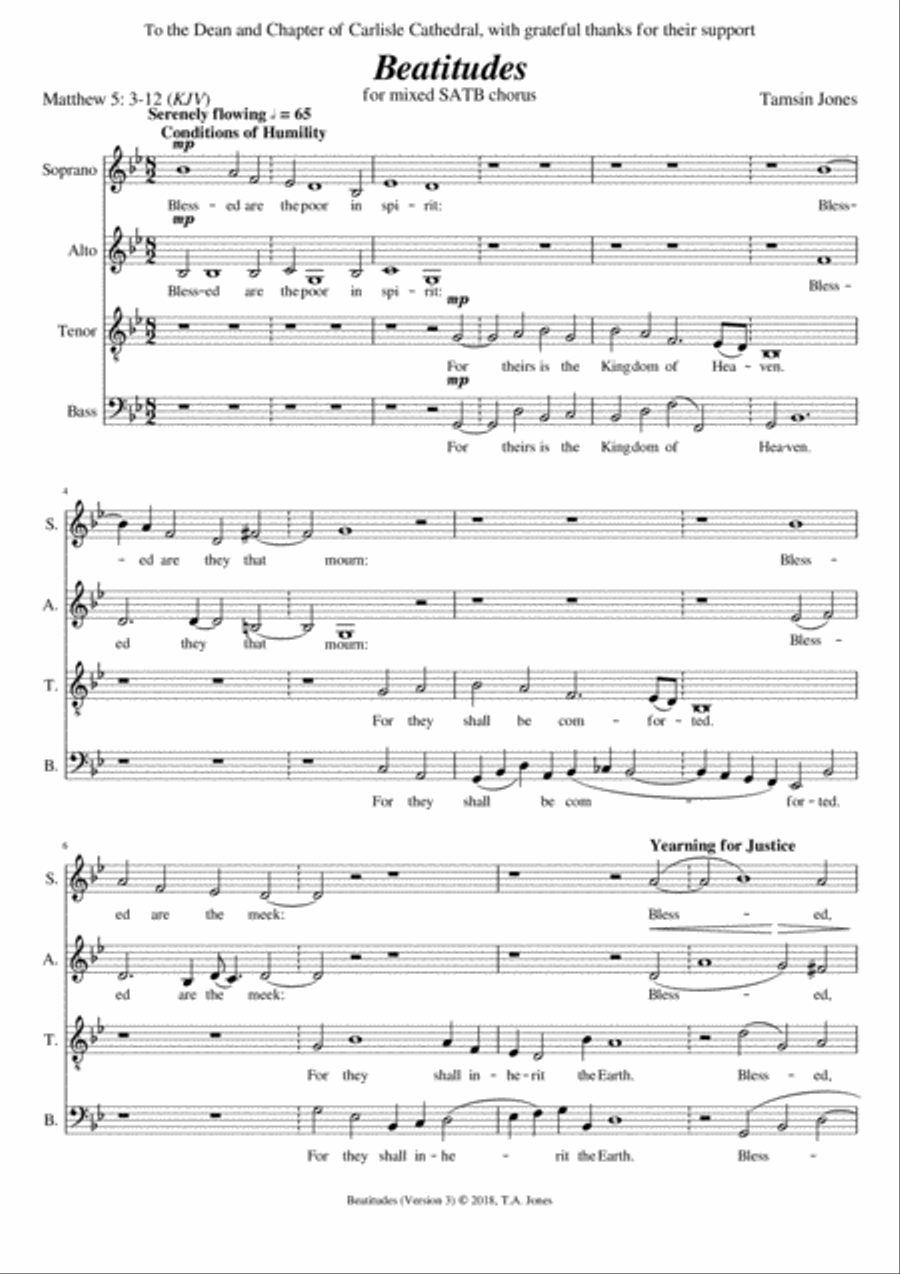 Beatitudes Beatitudes 4-Part scores gallery preview page 2