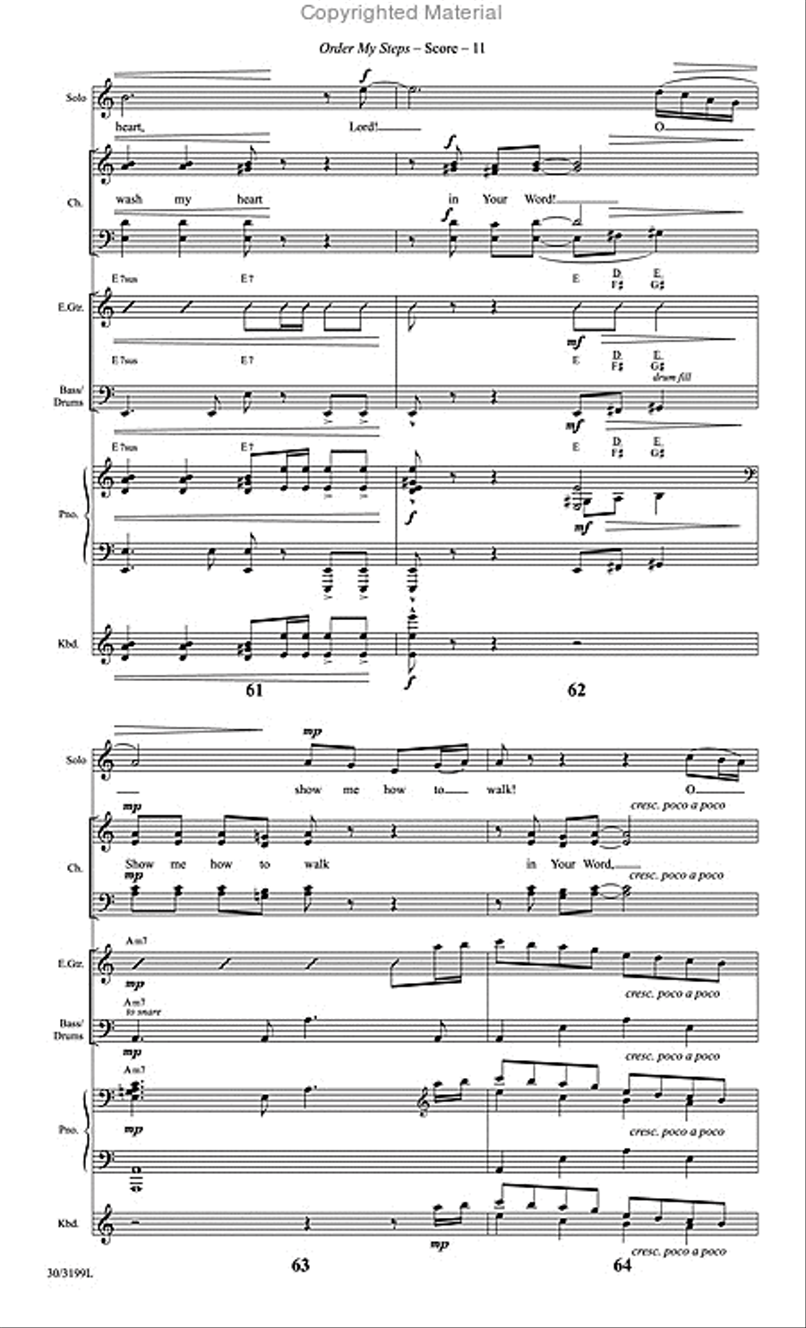 Order My Steps - Rhythm Score and Parts Choir scores gallery preview page 12