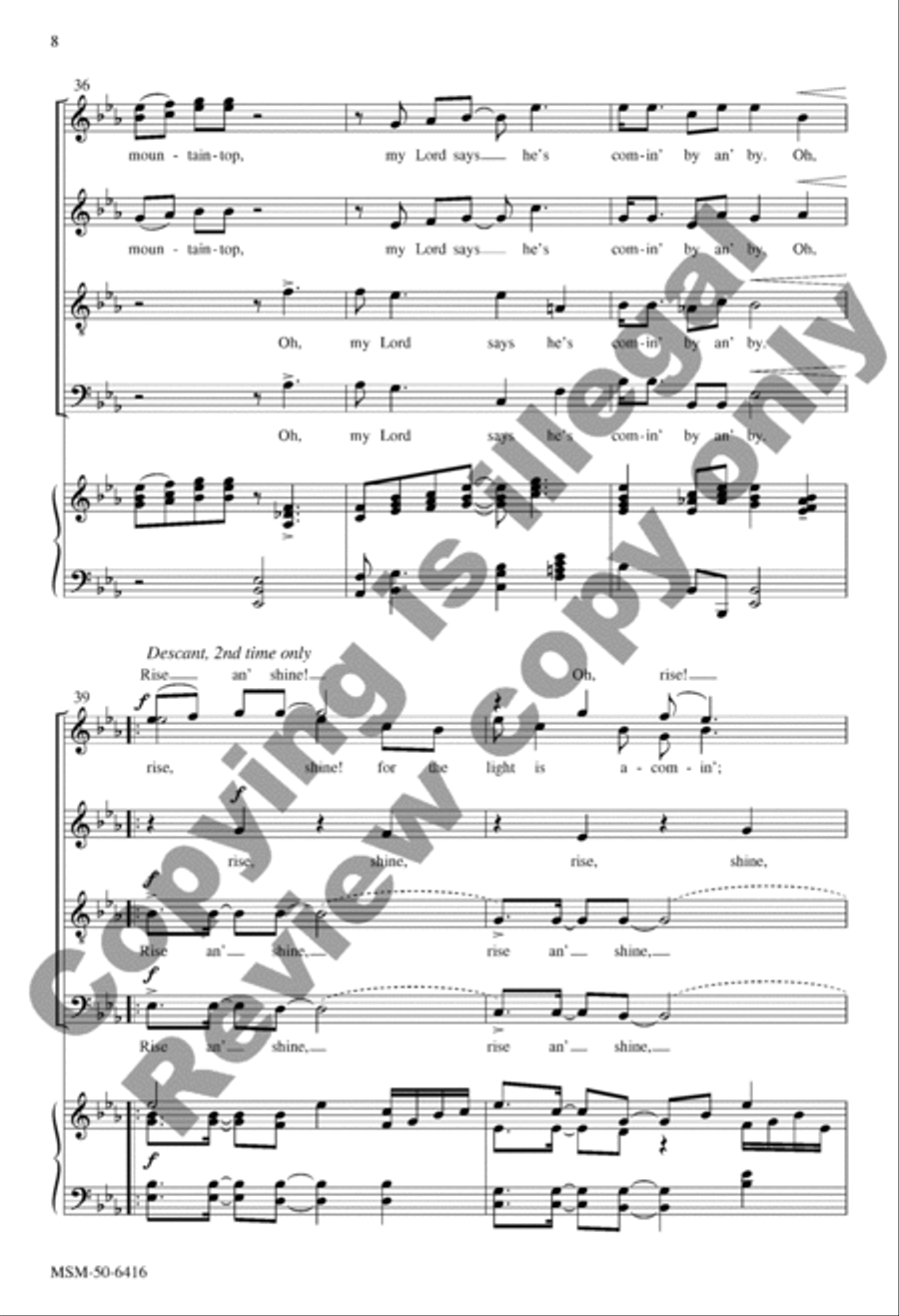 Rise, Shine! Divisi scores gallery preview page 8