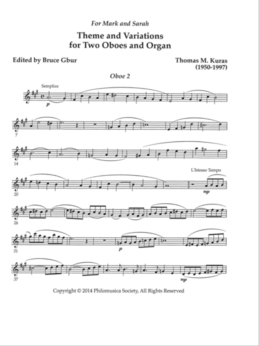 Theme and Variations Oboe scores gallery preview page 18