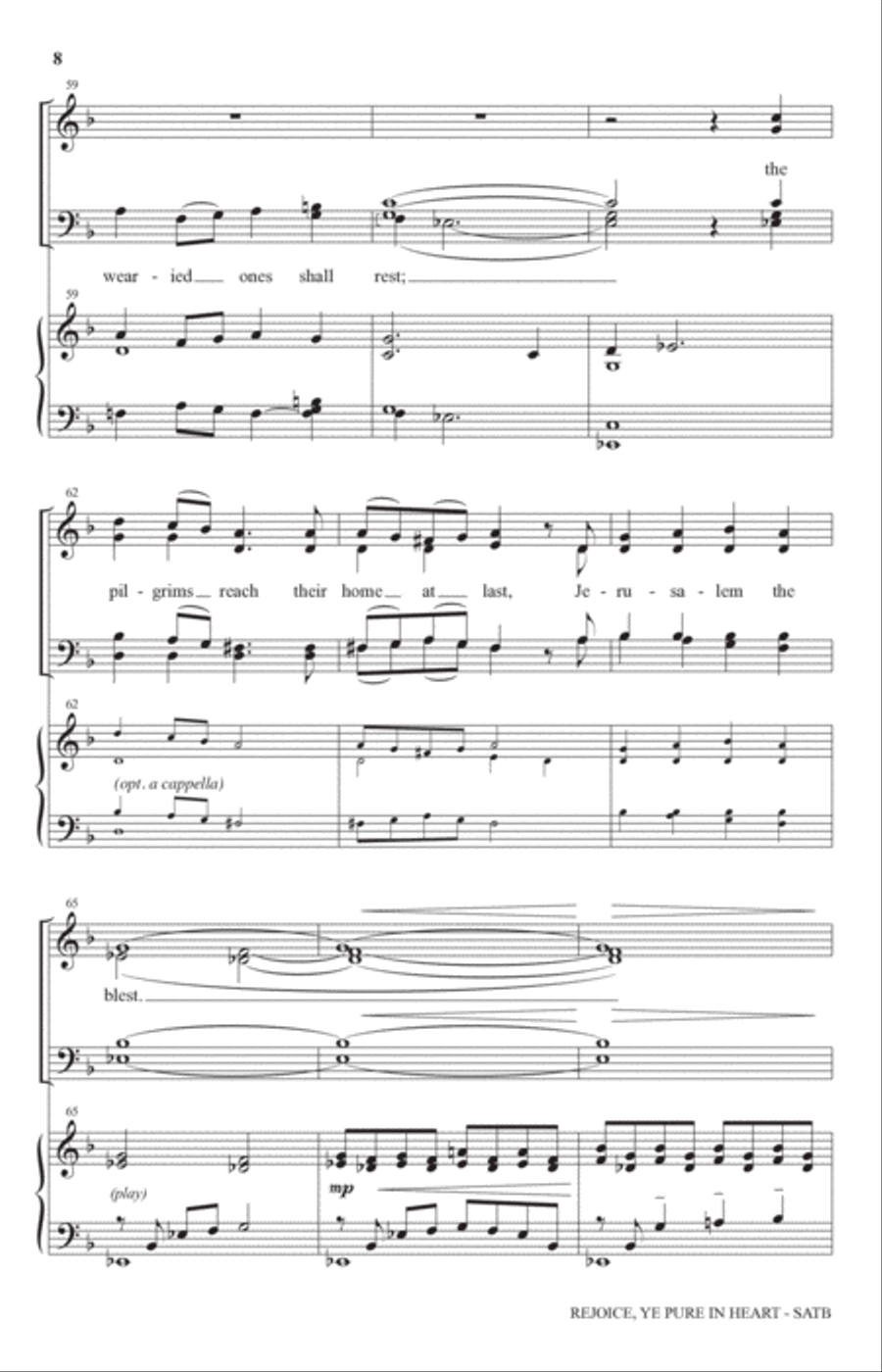 Rejoice, Ye Pure In Heart (arr. Heather Sorenson) 4-Part scores gallery preview page 6