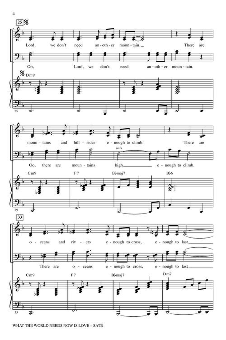 What the World Needs Now Is Love 4-Part scores gallery preview page 4