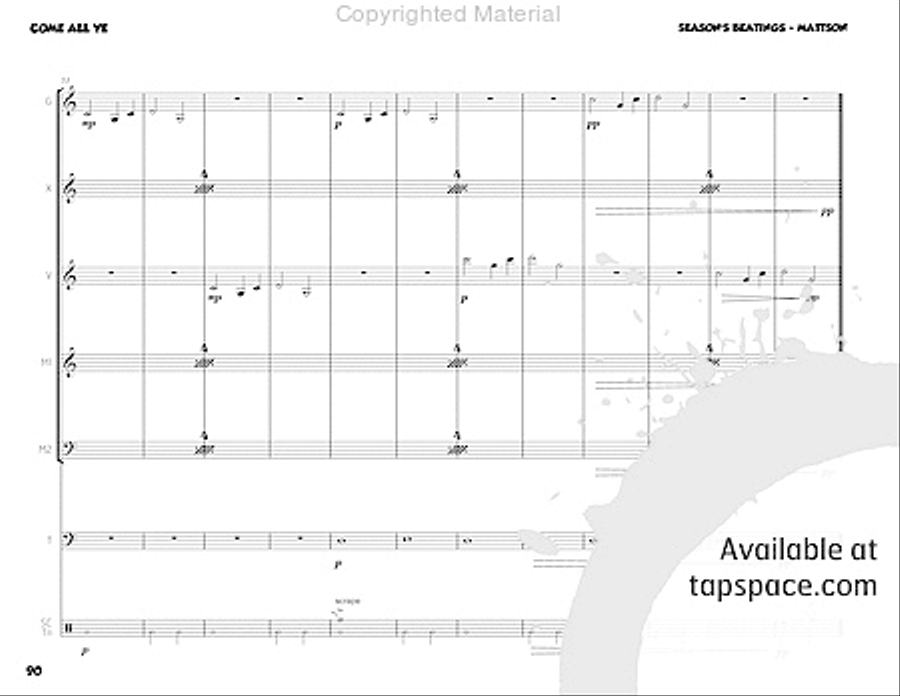 Season's Beatings Percussion Ensemble scores gallery preview page 106