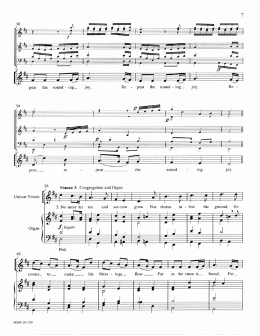 Joy to the World (Antioch) Choir scores gallery preview page 5