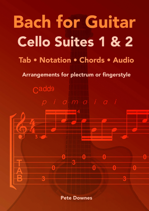Book cover for Bach for Guitar: Cello Suites 1 and 2 BWV 1007 and BWV 1008