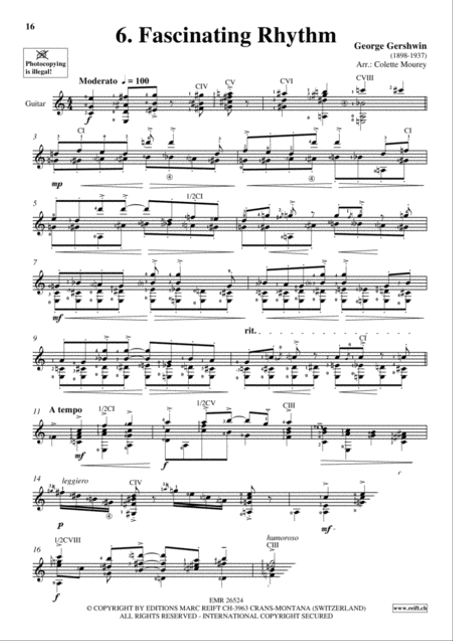 Gershwin 20 Greatest Hits Guitar scores gallery preview page 8