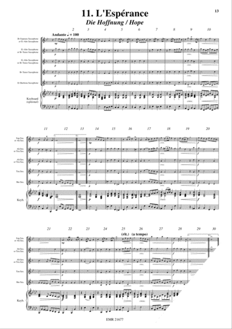 12 Heroic Marches 12 Heroic Marches Saxophone Quintet scores gallery preview page 13