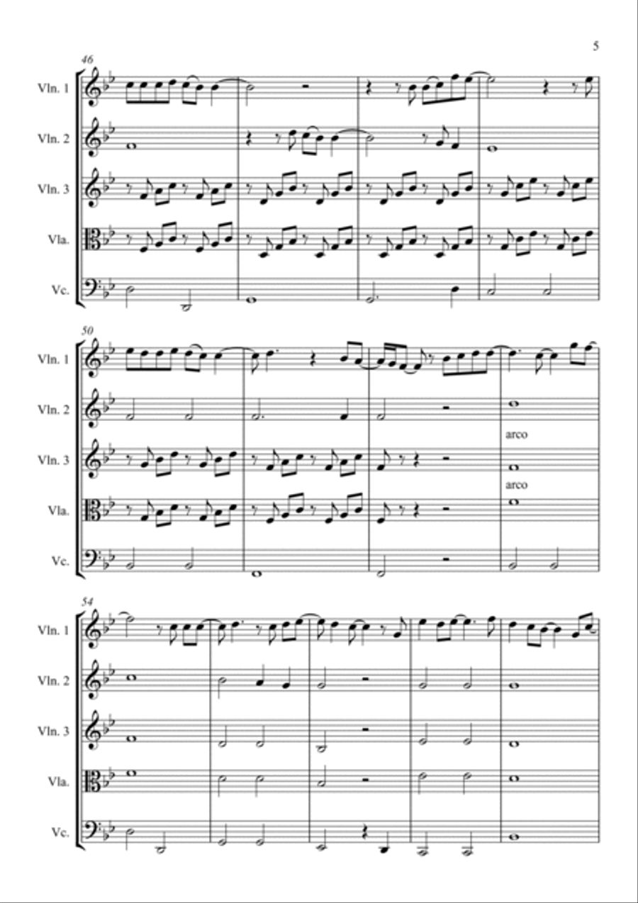 Beautiful (Goblin OST) String Quartet scores gallery preview page 5