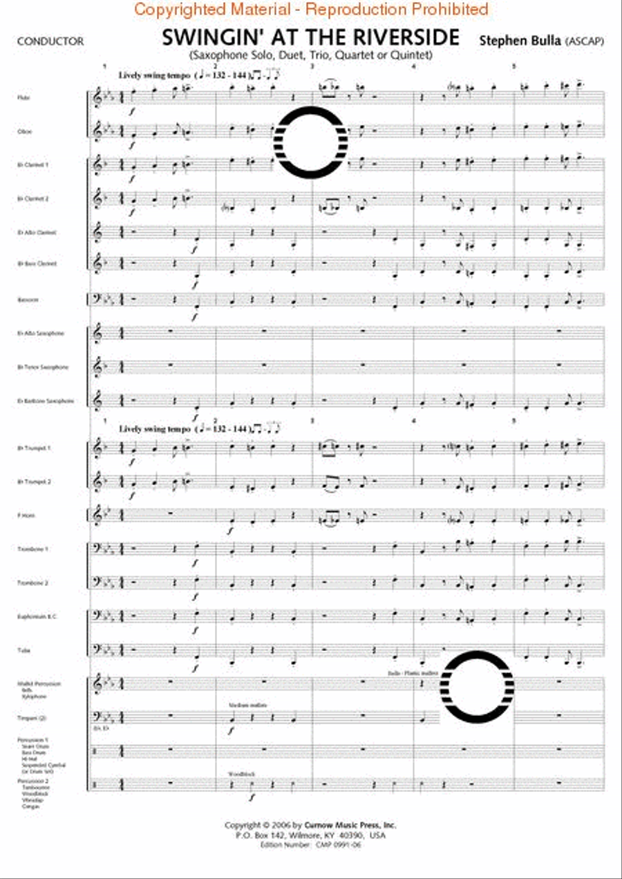 Swingin' at the Riverside Concert Band scores gallery preview page 2