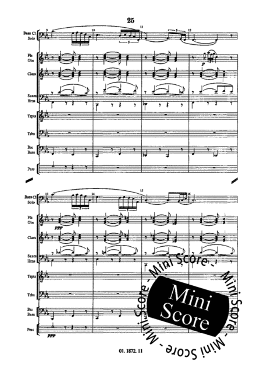 Concerto for Bass Clarinet and Band Concert Band scores gallery preview page 29