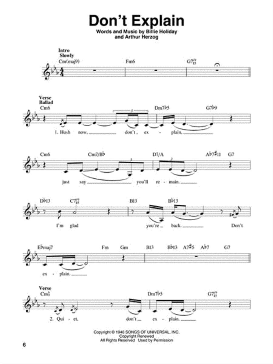 Billie Holiday Billie Holiday Voice scores gallery preview page 3