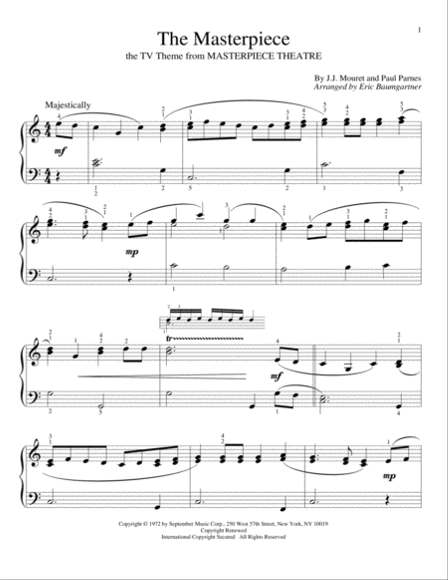 The Masterpiece Piano Method scores gallery preview page 1