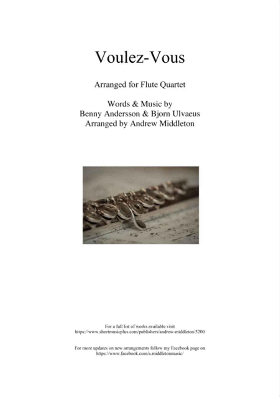 Voulez-vous Woodwind Quartet scores gallery preview page 1