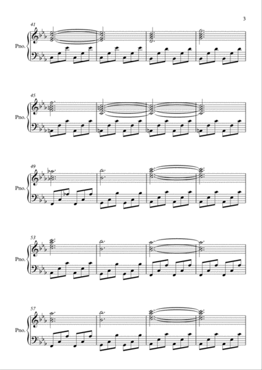 Main Theme Piano Solo scores gallery preview page 3