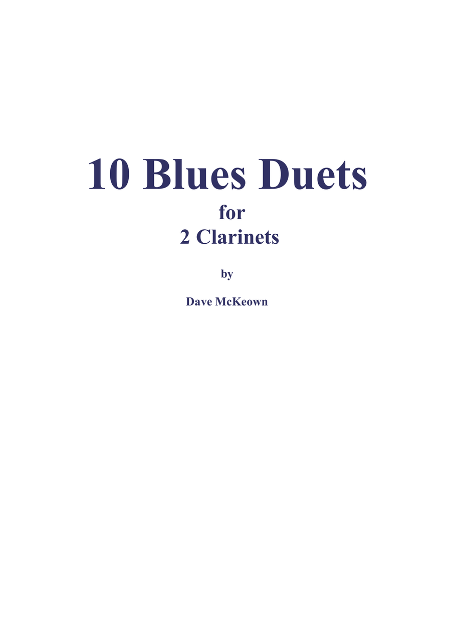 10 Blues Duets for Clarinet Clarinet Duet scores gallery preview page 1