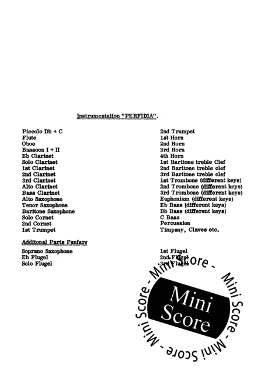 Perfidia Perfidia Big Band scores gallery preview page 3