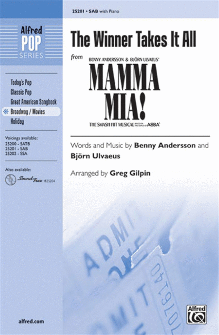 The Winner Takes It All (from Mamma Mia!) 3-Part scores gallery preview page 1