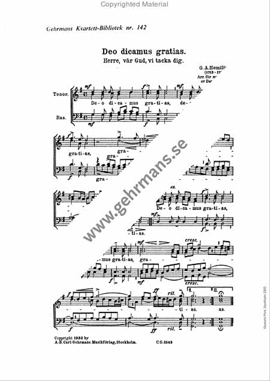 Deo dicamus gratias Deo dicamus gratias TTBB scores gallery preview page 2