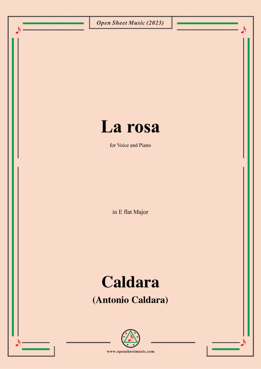 Caldara-La rosa,in E flat Major image number null