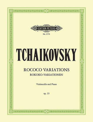 Book cover for Variations on a Rococo Theme Op. 33 (Edition for Cello and Piano)