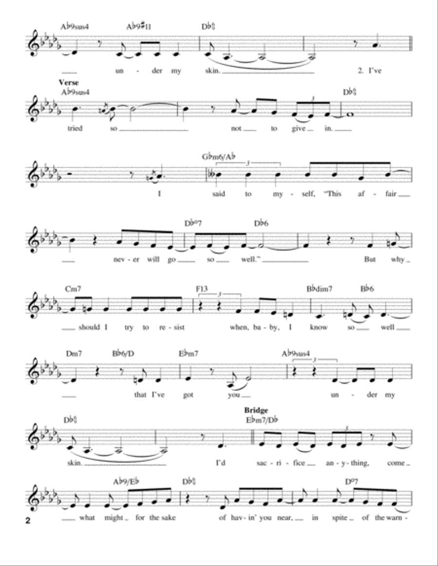 I've Got You Under My Skin Voice scores gallery preview page 2