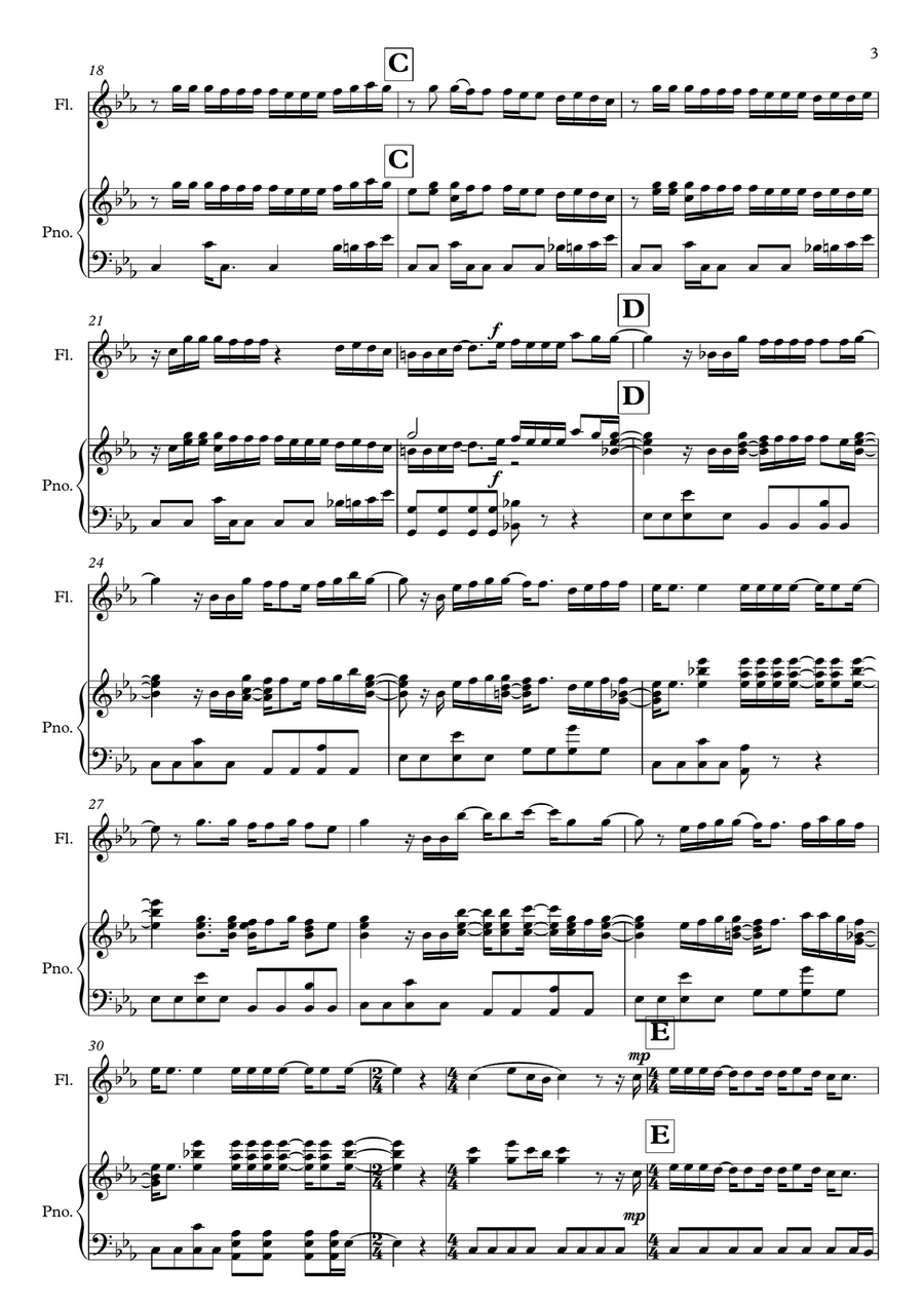 The Greatest Show Flute Solo scores gallery preview page 3