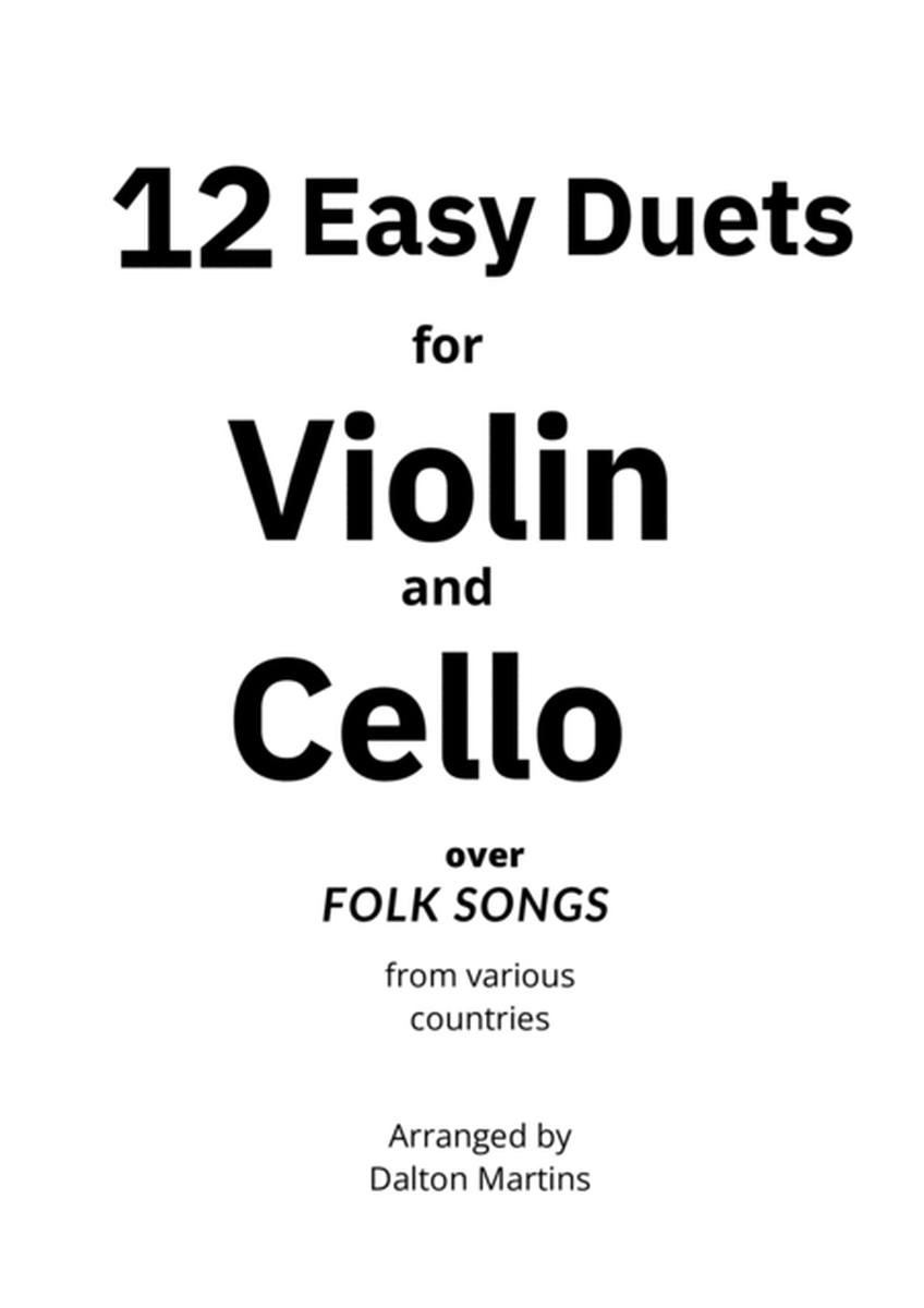 12 Easy Duets for Violin and Cello (over folk songs from different countries) image number null