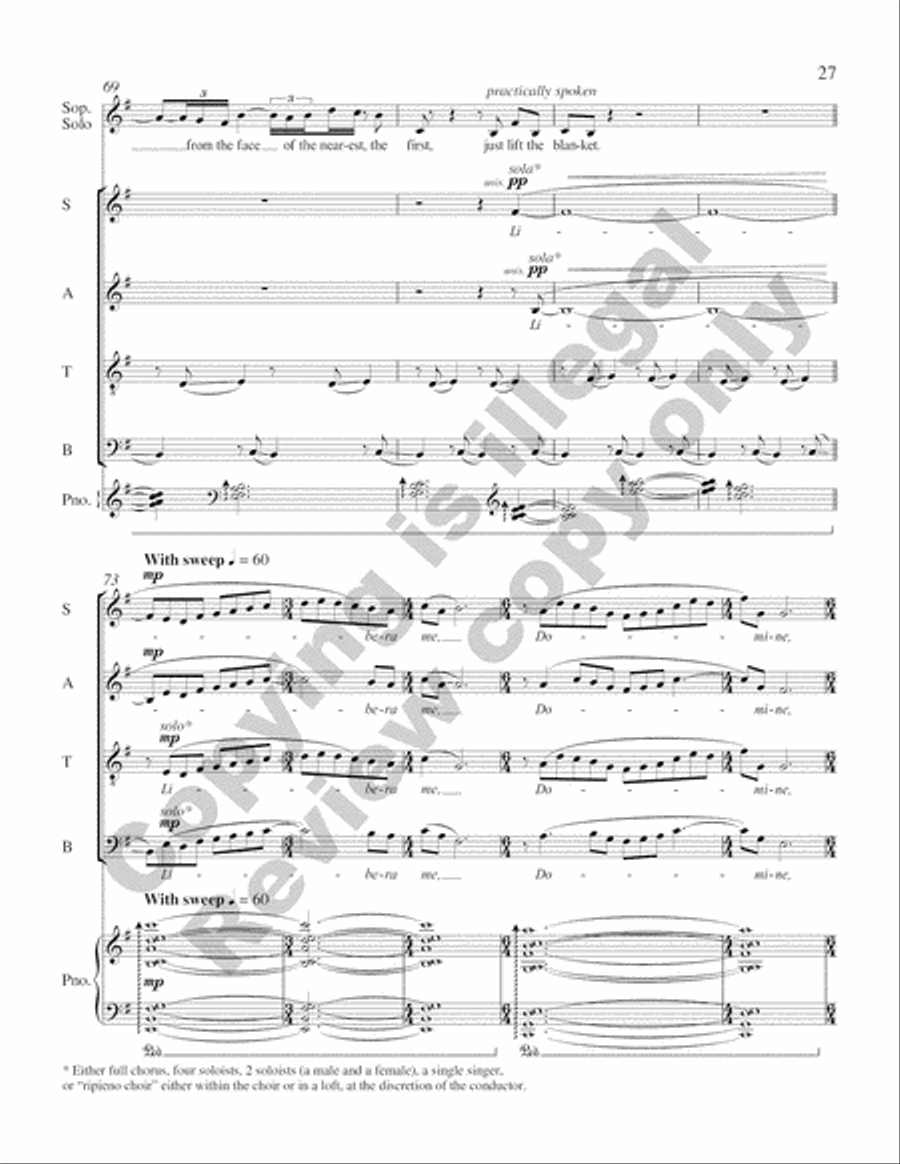 A Walt Whitman Requiem 4-Part scores gallery preview page 33