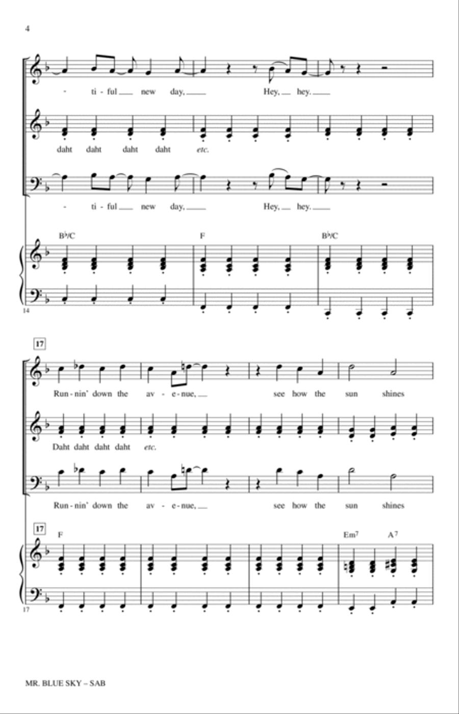 Mr. Blue Sky 3-Part scores gallery preview page 3