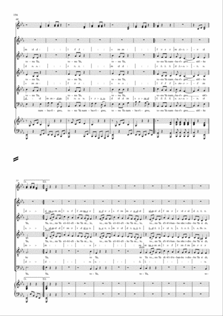 Toonu Jah Choir scores gallery preview page 4