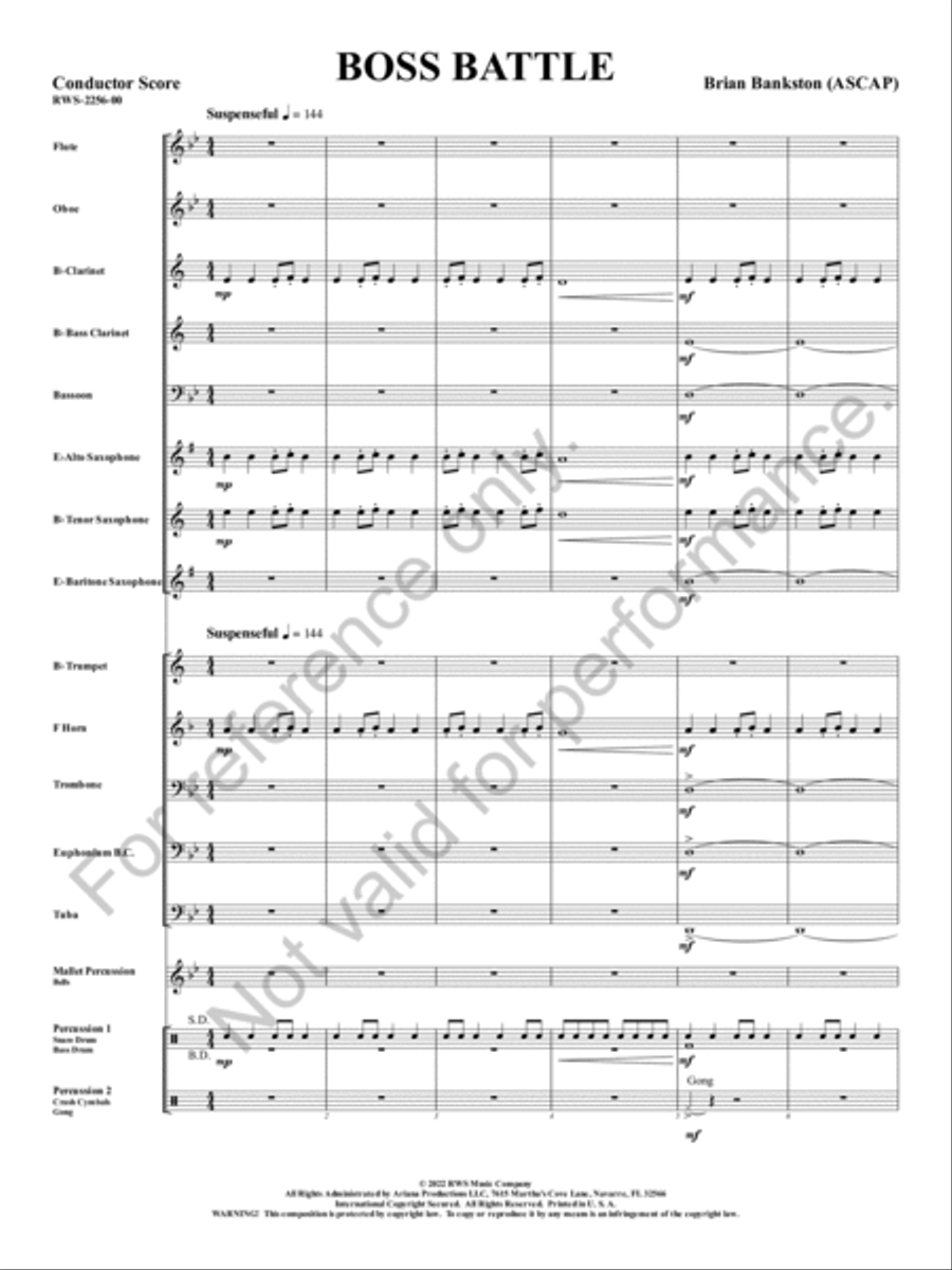 Boss Battle Concert Band scores gallery preview page 4