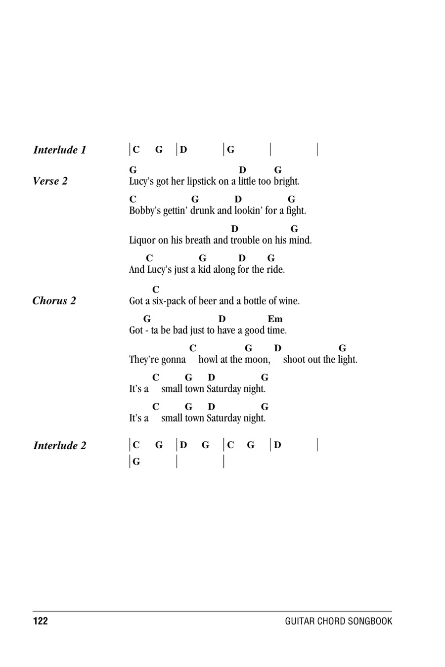 Small Town Saturday Night Acoustic Guitar scores gallery preview page 2