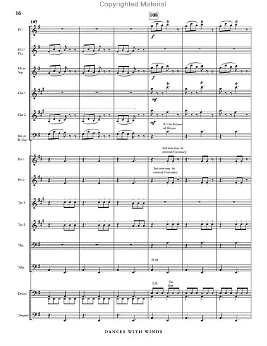 Dances with Winds Dances with Winds Concert Band scores gallery preview page 22