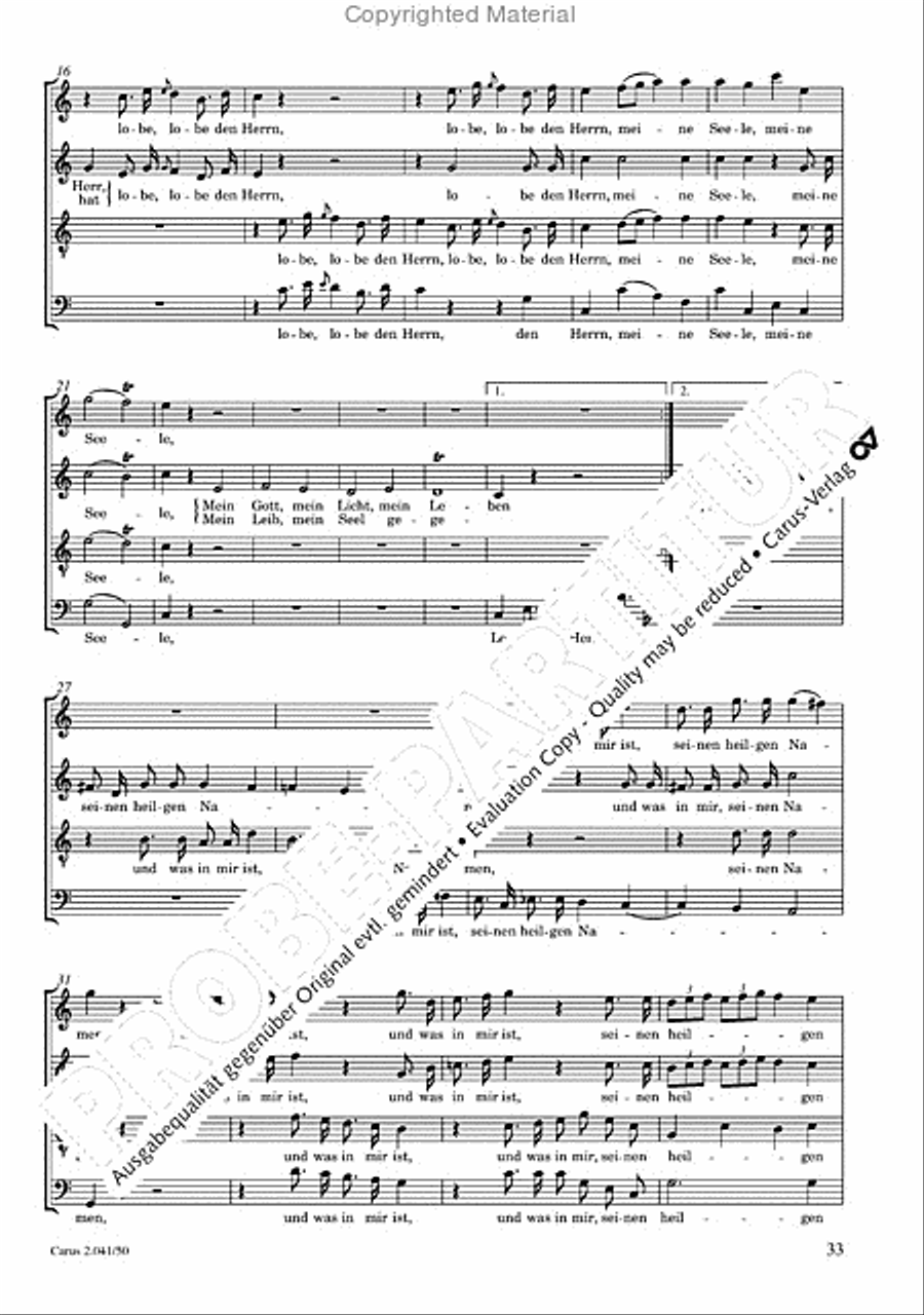 Motets and arias for choirs collected and edited by Johann Adam Hiller, vol. 5 Voice Solo scores gallery preview page 34