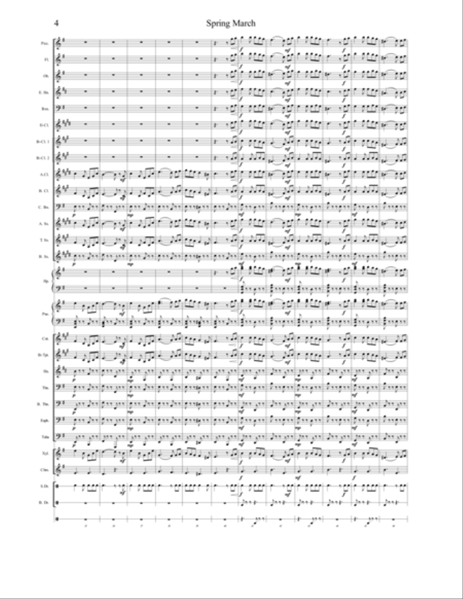 Spring March: DIRECTOR'S SCORE ONLY Concert Band scores gallery preview page 4