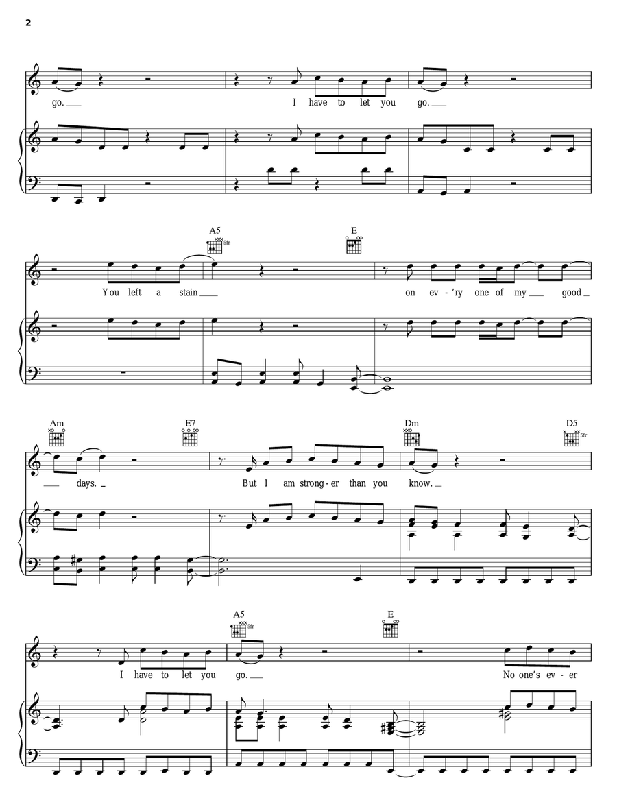 Disease Disease Piano, Vocal, Guitar scores gallery preview page 2
