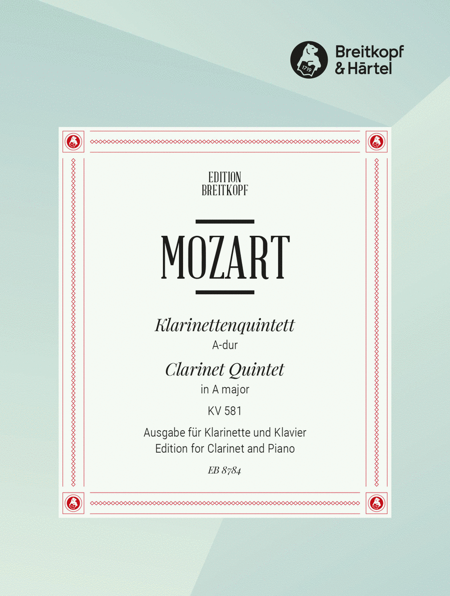 Quintet in A major K. 581 Clarinet Solo scores gallery preview page 1