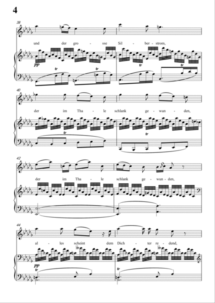 Schubert-Abendröth in bD for Vocal and Piano Voice scores gallery preview page 5