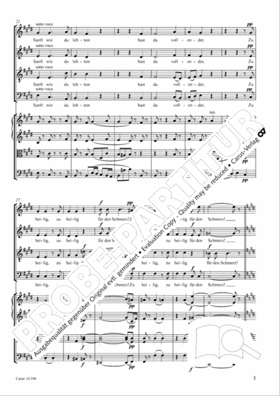 Elegiac Song 4-Part scores gallery preview page 6