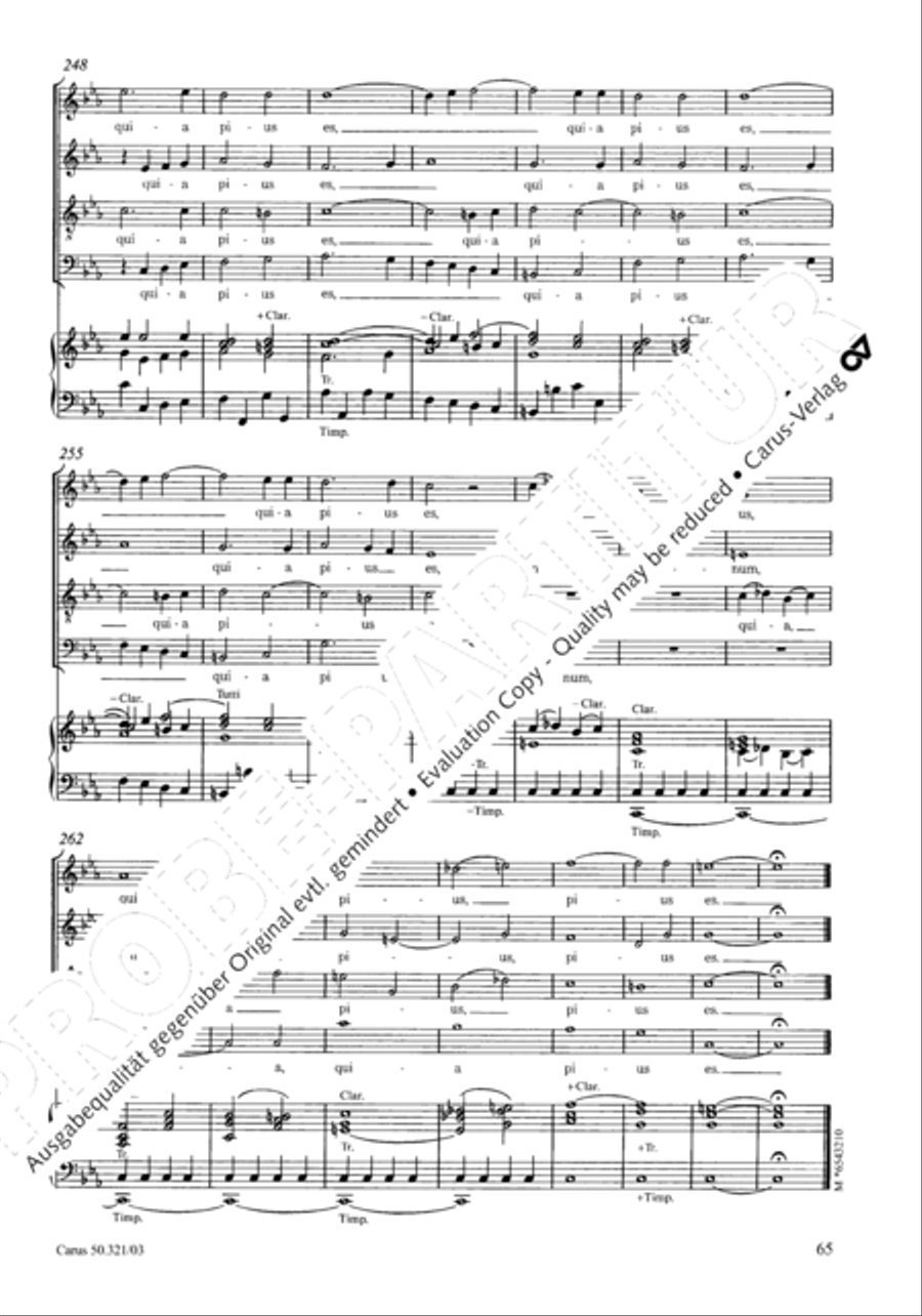 Requiem in C minor 4-Part scores gallery preview page 72