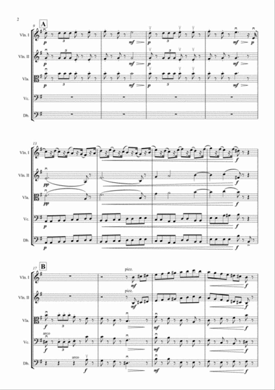 The Little Nutcracker Suite, by Tchaikovsky String Orchestra scores gallery preview page 2