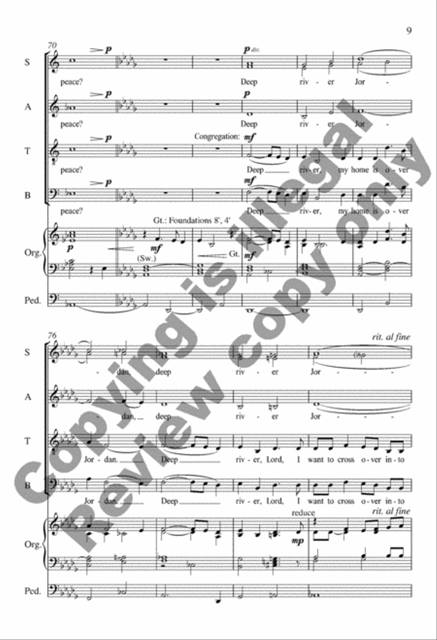 Deep River Deep River 4-Part scores gallery preview page 9