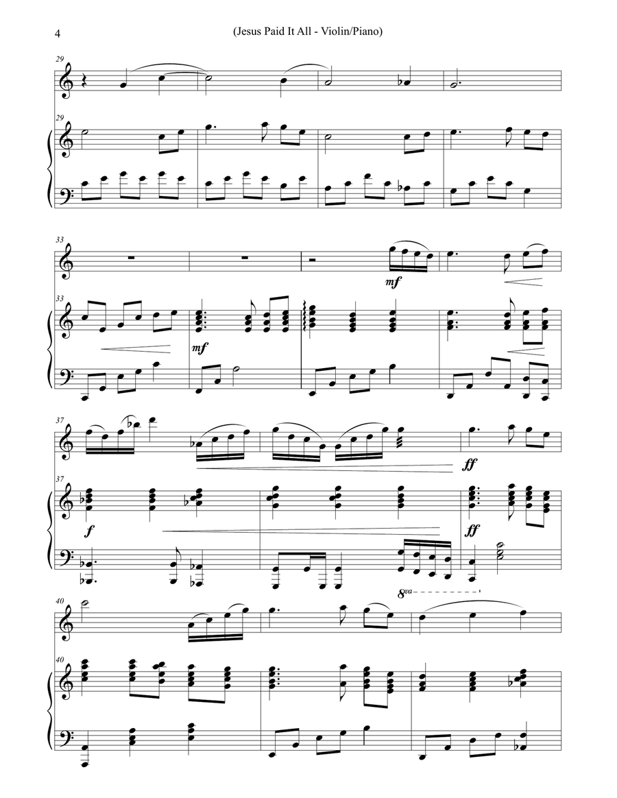 The Sacred Violin (arrangements for Solo Violin and Piano) Violin Solo scores gallery preview page 6