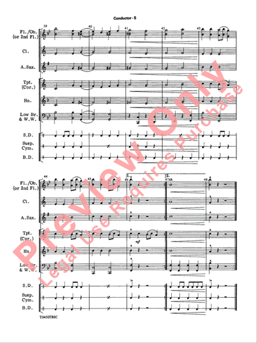 New York, New York, Theme from Concert Band scores gallery preview page 8